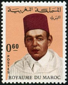 Stamp, King Hassan II (1929-1999), Morocco,  