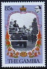 Stamp, Inspecting Troops, Gambia,  