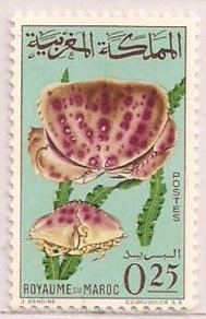 Stamp, Box Crab (Calappa granulata), Morocco,  