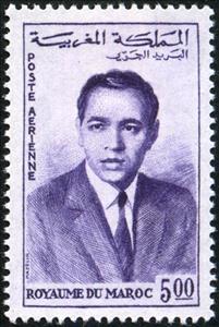 Stamp, King Hassan II, Morocco,  , Heads of State