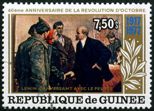 Lenin talks with the people