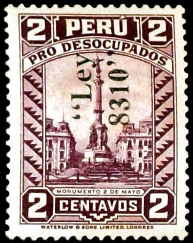 Overprinted "Ley 8310"
