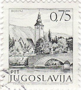 Church and bridge in Bohinj