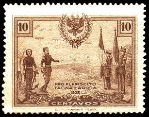 Stamp, Plebiscite issues 1925-1927, Pro Tacna and Arica, Peru,  