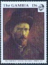 Stamp, Self Portrait, Gambia,  