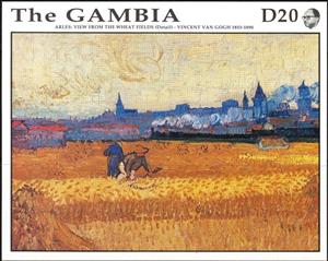 Souvenir Sheet, Wheat Fields, Gambia,  