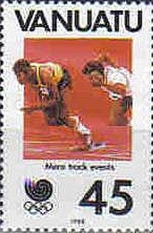 Stamp, Sprint, Vanuatu,  , Sport, Athletics, Olympic Games, Running, Athletes