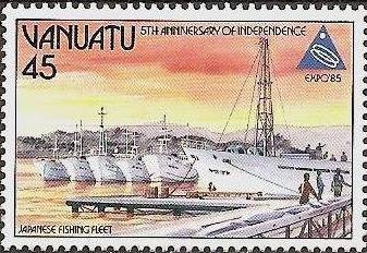 Stamp, Japanese Fishing Fleet, Vanuatu,  , Ships