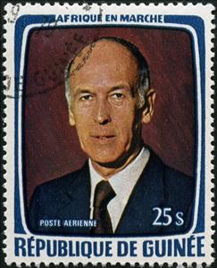 Stamp, Giscard d’Estaing, Guinea, Social Democratic Republic,  