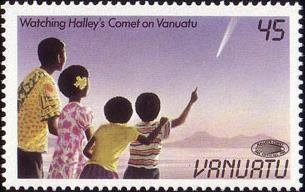 Stamp, Family, Comet Halley, Vanuatu,  , Comets