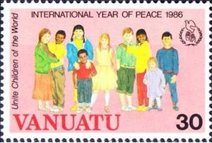 Stamp, Children, Vanuatu,  , Christmas, International Years