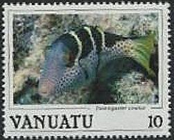 Stamp, Sharpnose Pufferfish (Canthigaster cinctus), Vanuatu,  , Animals (Fauna), Fishes