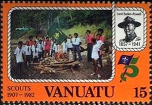 Stamp, Scouts around the Campfire, Vanuatu,  , Anniversaries and Jubilees