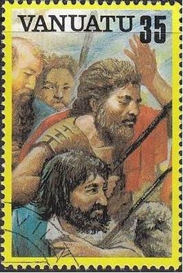 Stamp, Herdsmen, Vanuatu,  , Christmas