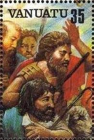 Stamp, Herdsmen, Vanuatu,  , Christmas