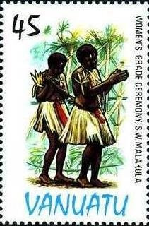 Stamp, Initiation Ceremony for Girls from Malakula, Vanuatu,  , Culture