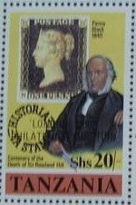 Stamp, Stamp of Great Britain, Rowland Hill, Tanzania,  , Postal Services, Stamps, Postal History