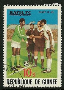 Stamp, Team Captains and Referees, Guinea, Social Democratic Republic,  , Sport, Football (Soccer)