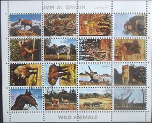 Mini Sheet, Animals; small format, Umm al-Qiwain,  , Animals (Fauna)
