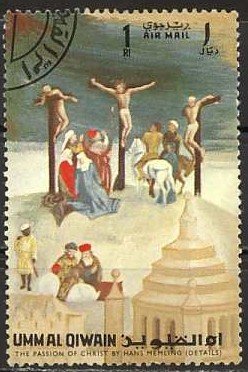 Stamp, Painting of the Easter Passion by Hans Memling, Umm al-Qiwain,  , Paintings