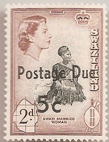Stamp, Overprinted, Swaziland,  