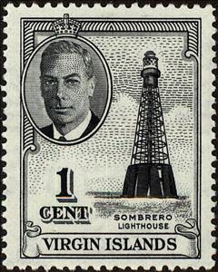 Stamp, Sombrero Lighthouse, British Virgin Islands,  , Lighthouses