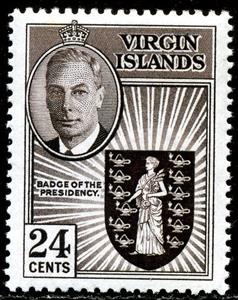 Stamp, Presidential seal, British Virgin Islands,  