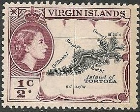 Island map of Tortola
