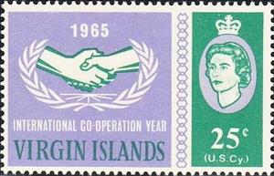 Stamp, ICY Emblem, British Virgin Islands,  , Hands