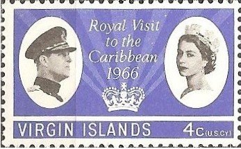 Stamp, Q E II and Prince Philip, British Virgin Islands,  