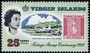 Stamp, Piper PA-23 Apache, British Virgin Islands,  , Airports, Aviation, Aircrafts