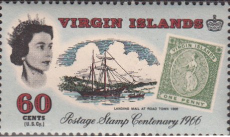 Stamp, Road Town, 1866, British Virgin Islands,  