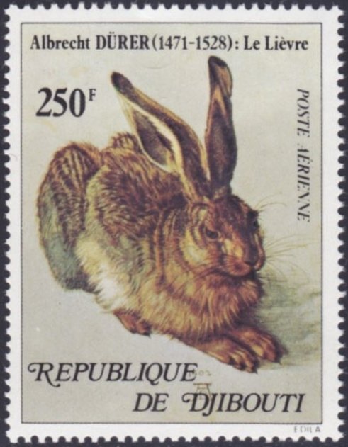 European Hare (Lepus europaeus) - Painting by A. Dürer