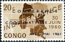 overprint “Conférence Coquilhatville avril-mai 1961”