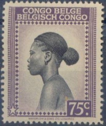 Ba-Tetele woman inscribed "Congo Belge Belgisch Congo"