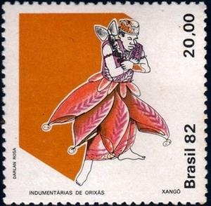 Stamp, Orixá Costumes - Xangô, Brazil,  