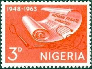 Stamp, Charter & broken whip, Nigeria,  