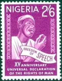 Stamp, Freedom of speech, Nigeria,  
