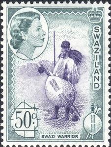 Stamp, Warrior, Swaziland,  