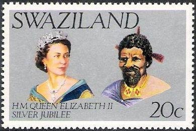 Queen Elizabeth II and King Sobhuza II