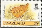 Stamp, Bamboo Charaxes (Charaxes boueti), Swaziland,  , Insects, Butterflies, Animals (Fauna)