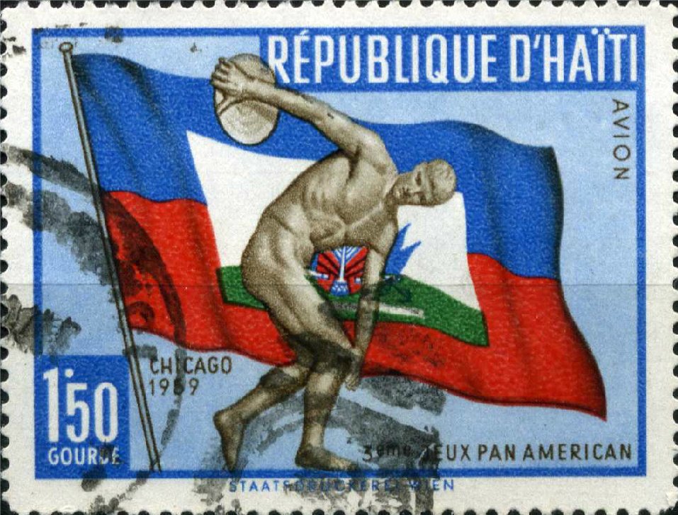 Flag of Haiti - Discus thrower
