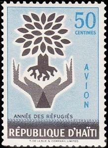 Stamp, Character of the World Refugee Year, Haiti,  , Refugees