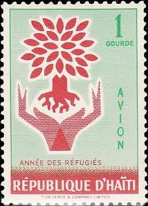 Stamp, Character of the World Refugee Year, Haiti,  , Refugees