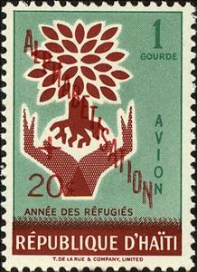 Stamp, Character of the World Refugee Year, Haiti,  , Refugees