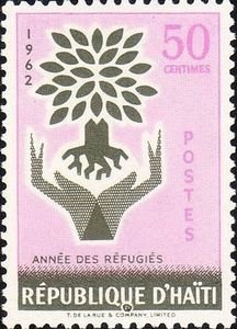 Stamp, Character of the World Refugee Year, Haiti,  , Refugees