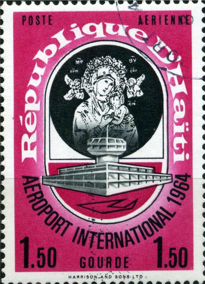 Madonna from Haiti with airport