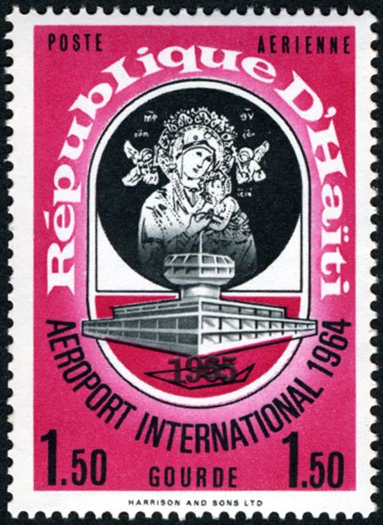 Madonna from Haïti with airport