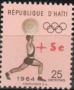 Stamp, Weightlifting, Haiti,  , Olympic Games, Weightlifting