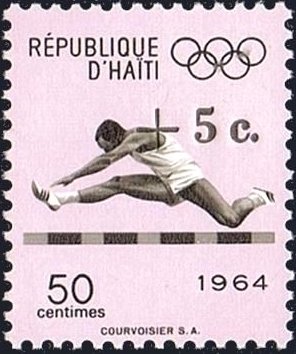 Stamp, Hurdles Race, Haiti,  , Olympic Games